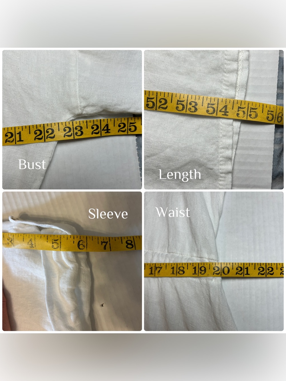 Tina Stephens White Linen Button-Front Maxi Dress Size OS - Picture 3 of 4